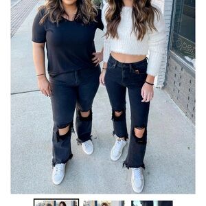 Classic Black Boot Cut Jeans for Women